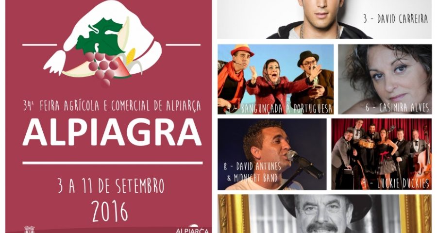 Quim Barreiros, Alpiagra 2016, Alpiarça, Concertos, Programa das Festas