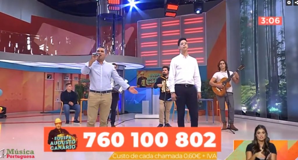 Nuno Valente e Daniel Alves, Desgarrada, Programa, Praça da Alegria, Cantares ao Desafio, Nuno Valente de Ansião, Daniel Alves de Ponte de Lima, Concertinas